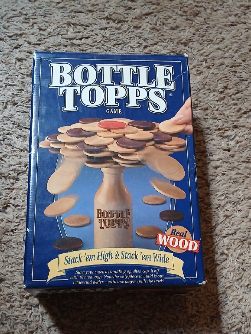 Bottle Topps Game - Blue Box with Wood Pieces - Picture 5 of 5